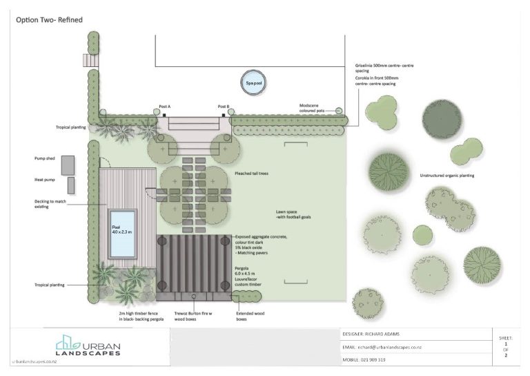 Wellington landscape design example